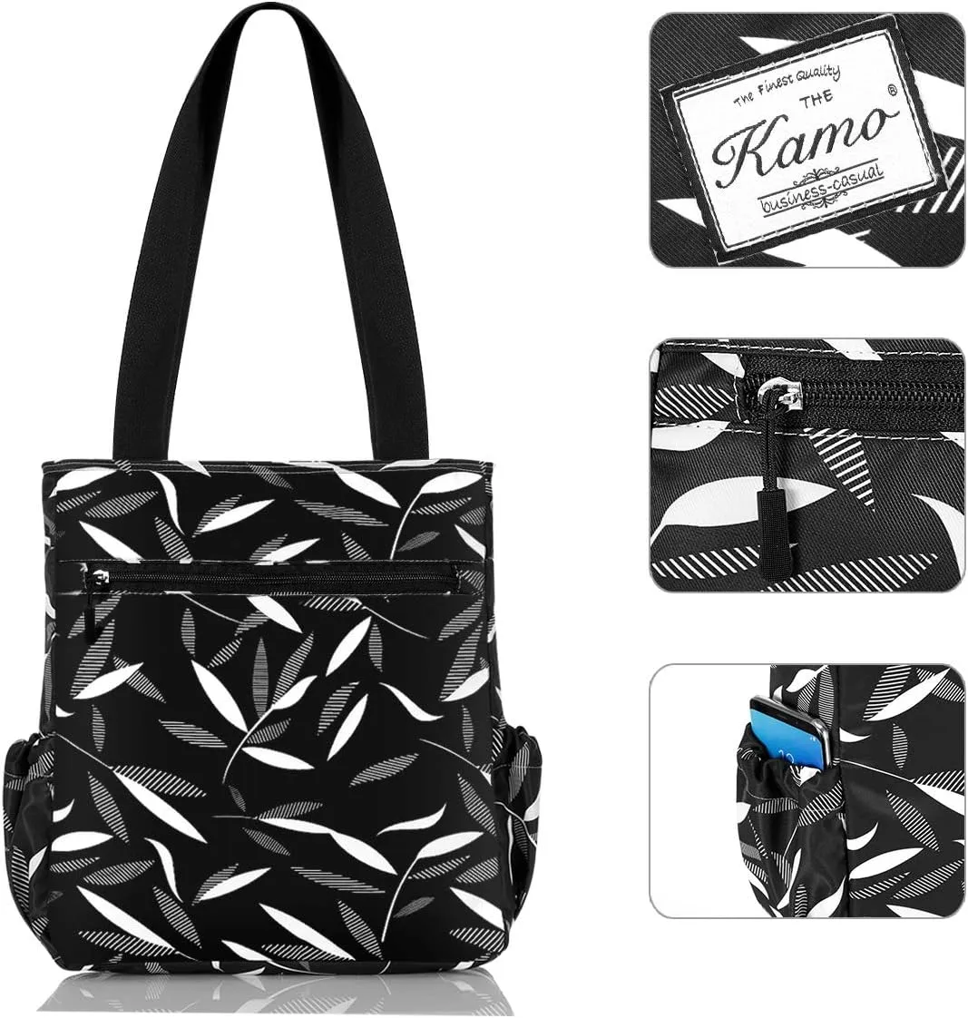 KAMO Floral Tote Bag - Waterproof Lightweight Handbags Travel Shoulder Bag for Hiking Yoga Gym Swimming Travel Beach