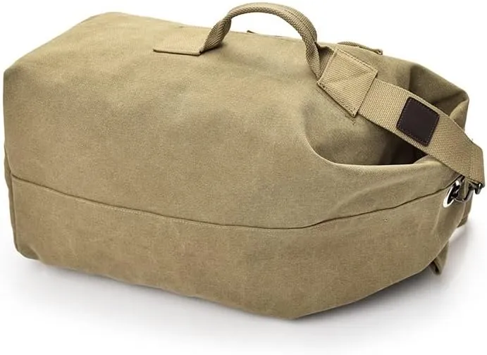 Large Capacity Backpack Male Luggage Canvas Backpack Bucket Shoulder Bags Leisure Men Backpacks(S code)