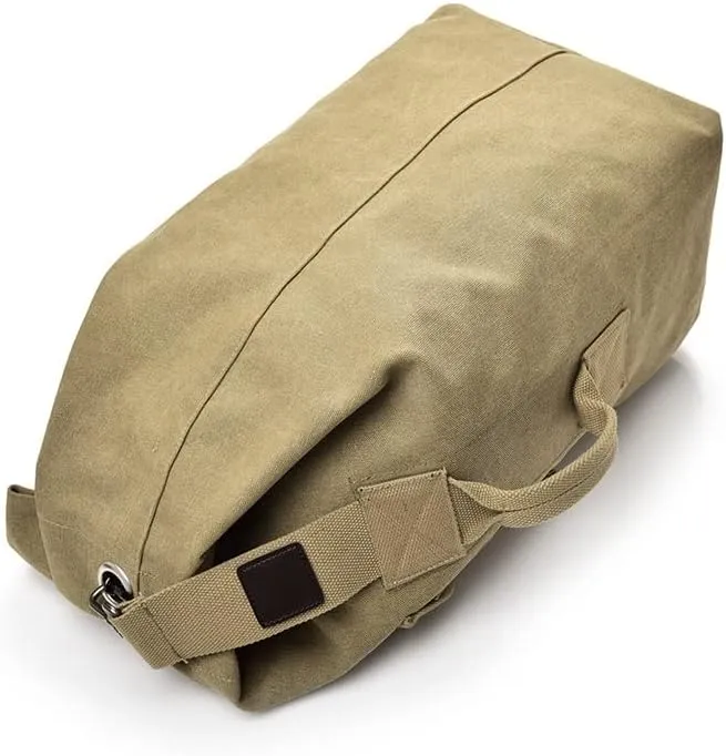 Large Capacity Backpack Male Luggage Canvas Backpack Bucket Shoulder Bags Leisure Men Backpacks(S code)