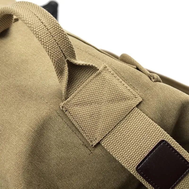 Large Capacity Backpack Male Luggage Canvas Backpack Bucket Shoulder Bags Leisure Men Backpacks(S code)