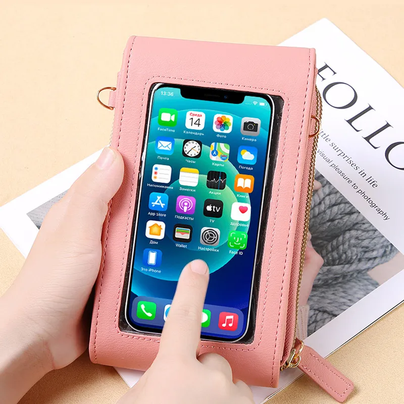 Large Capacity Elegant Crossbody Touch Screen Phone Bag