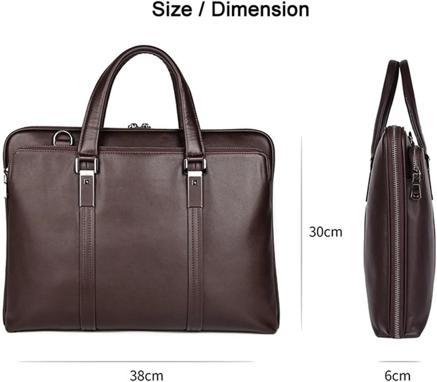 Leather Briefcase for Women Leather Briefcase Men Business Bag 15.6" Laptop Office Case Document File Shoulder Bag