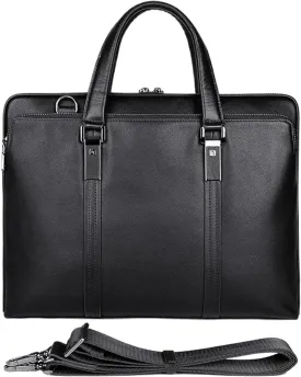 Leather Briefcase for Women Leather Briefcase Men Business Bag 15.6" Laptop Office Case Document File Shoulder Bag