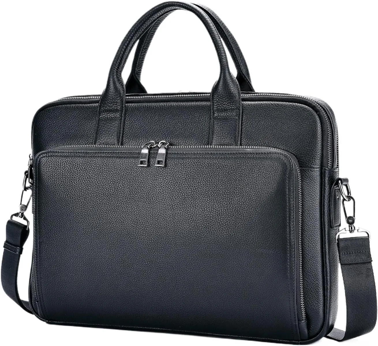 Leather Briefcase for Women Men's Business Briefcase Large Capacity Laptop Bag