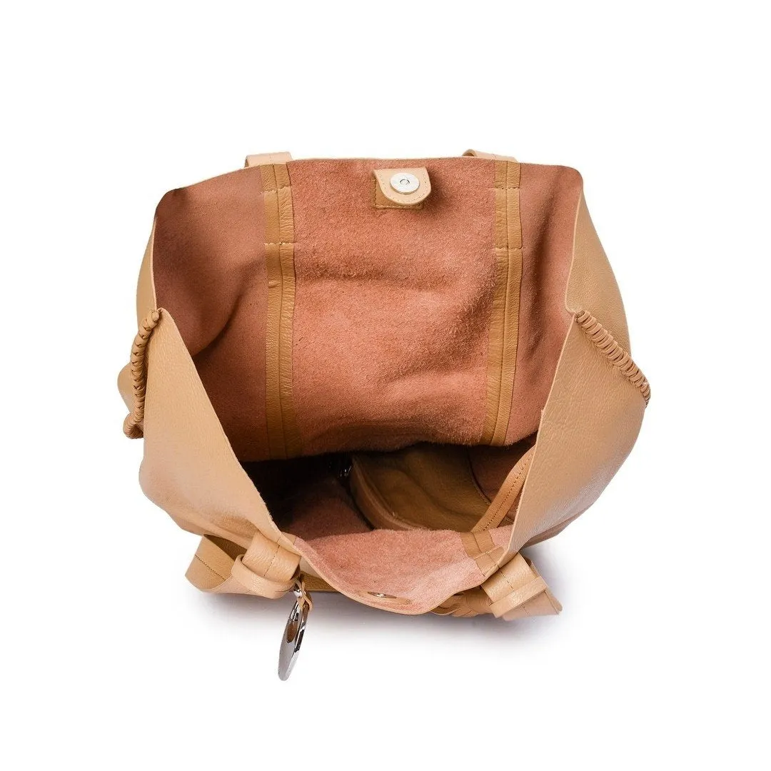 Leather Tote Bag - PRU1350