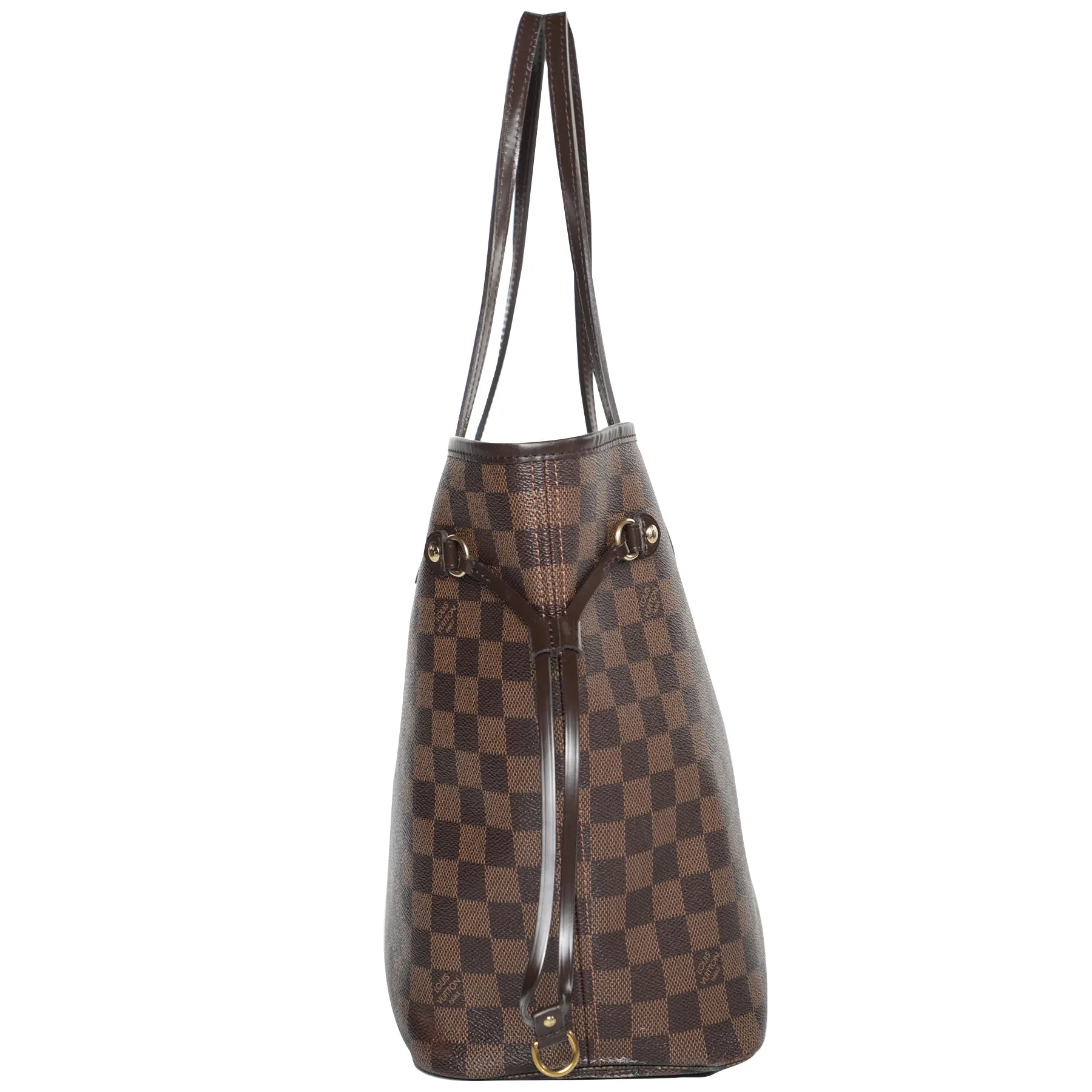 Louis Vuitton Damier Never Full Tote Leather Shoulder Bag