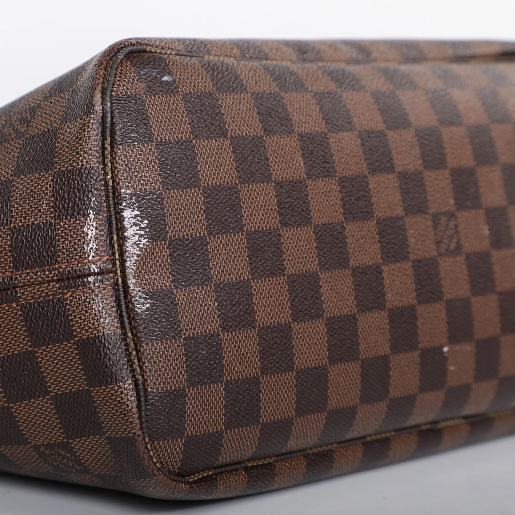 Louis Vuitton Damier Never Full Tote Leather Shoulder Bag