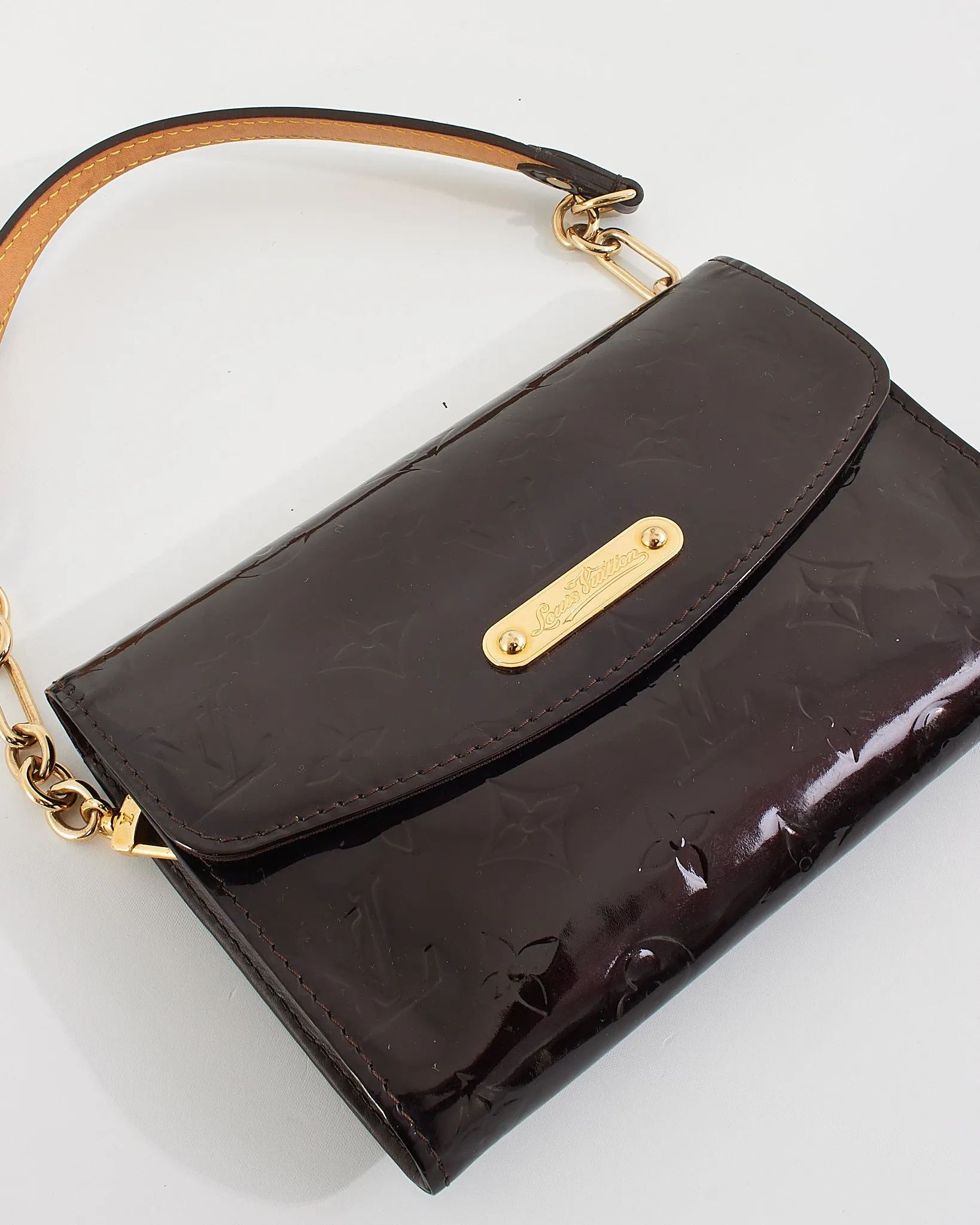Louis Vuitton Monogram Vernis Amarante Sunset Boulevard Shoulder Bag