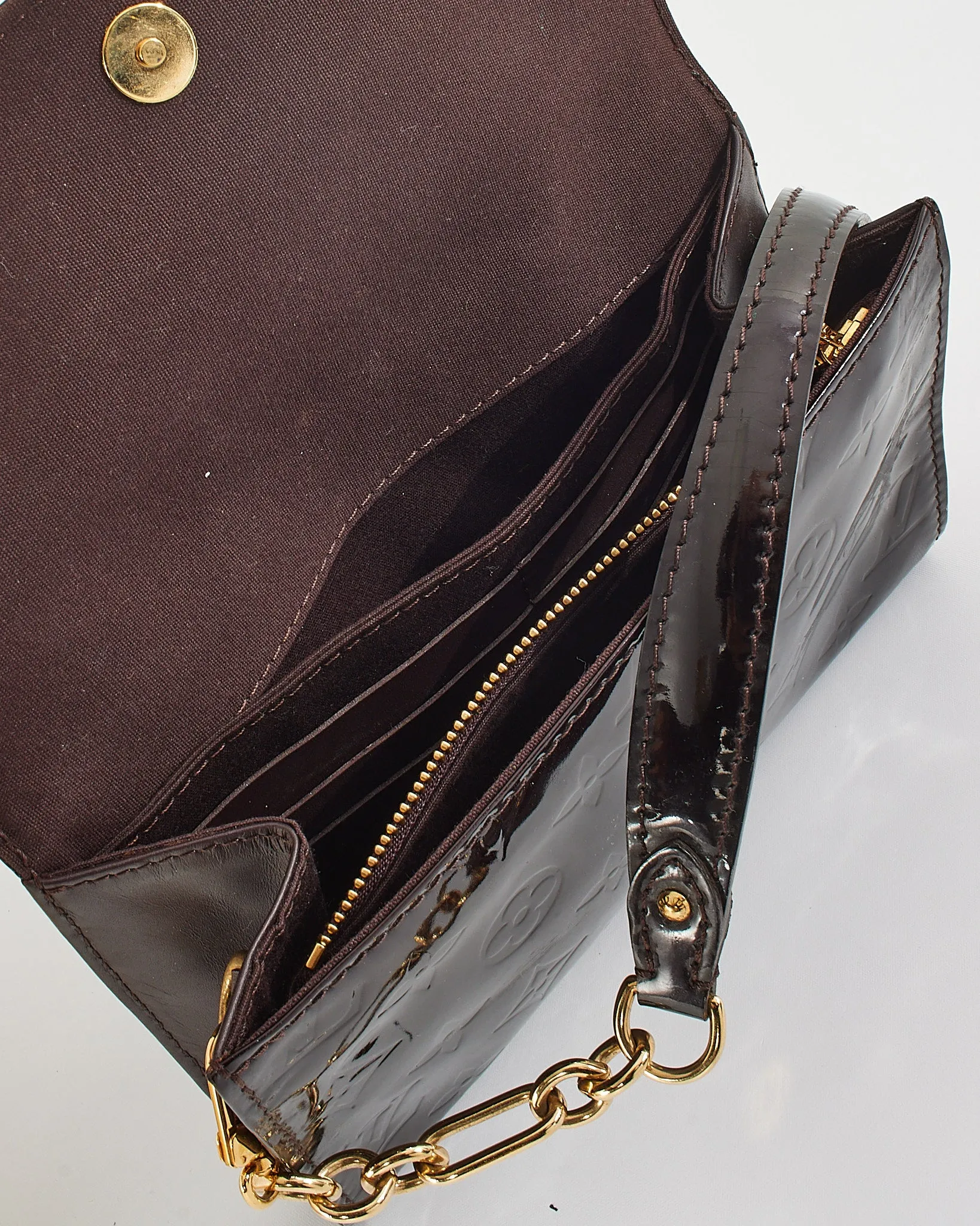 Louis Vuitton Monogram Vernis Amarante Sunset Boulevard Shoulder Bag