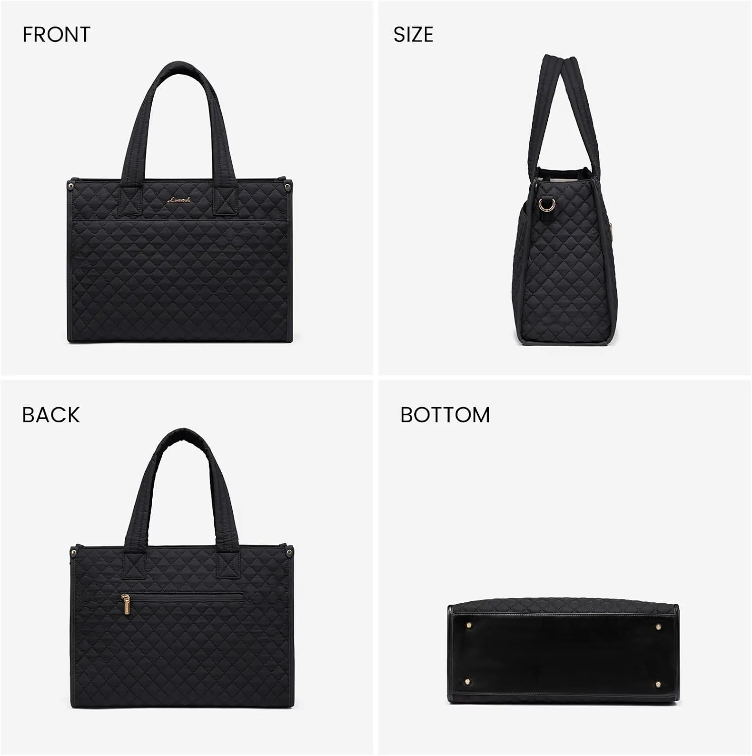 LOVEVOOK Laptop Tote Bag for Women,Canvas Work Tote Bag for Women with Clutch Purse,15.6 Inch Computer Briefcase Bag,Professional Teacher Business Office Bag,Lightweight Shoulder Travel