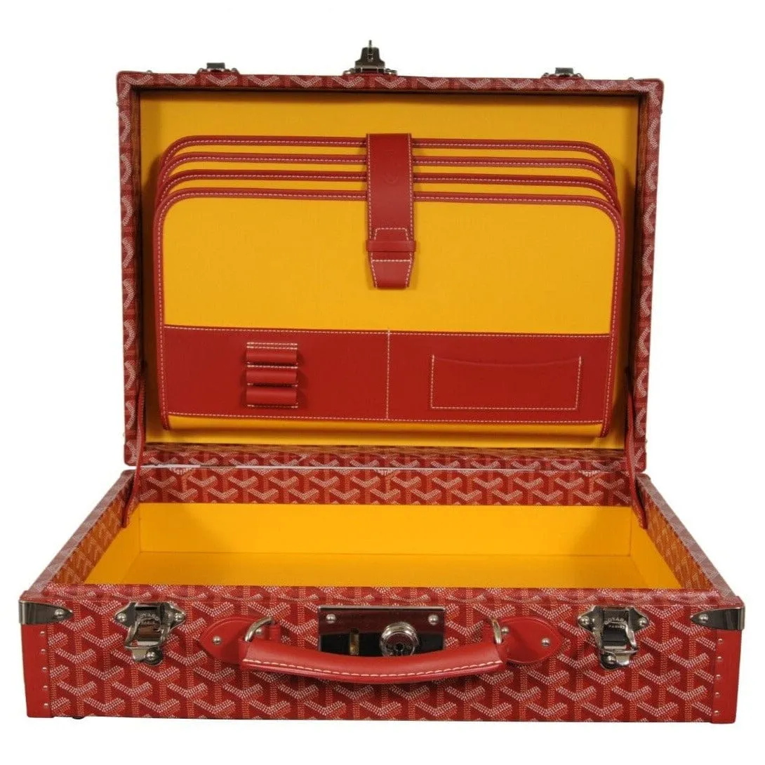 Manoir GM Red Briefcase Travel Computer Trunk Bag Luggage Carry On