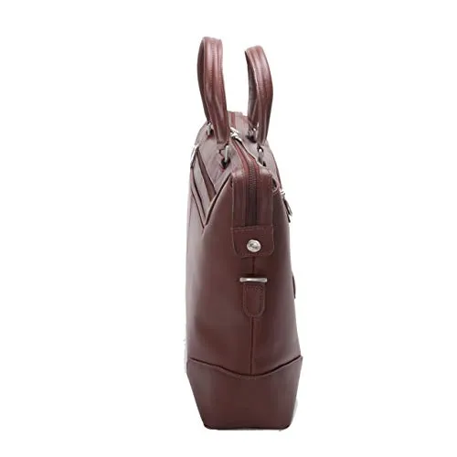 McKlein, R Series, Arcadia, Top Grain Cowhide Leather, 17" Leather Slim Laptop Briefcase, Brown (88764)