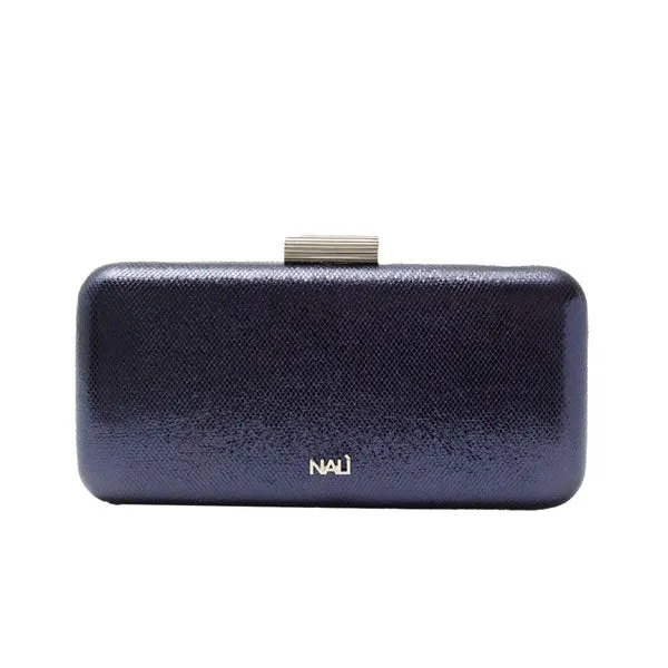Nadine Navy | Metallic Clutch