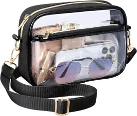 PACKISM Clear Bag for Stadium Events - Clear Purses for Women Stadium Crossbody Concert Bag for Game Day, Sports, Festival