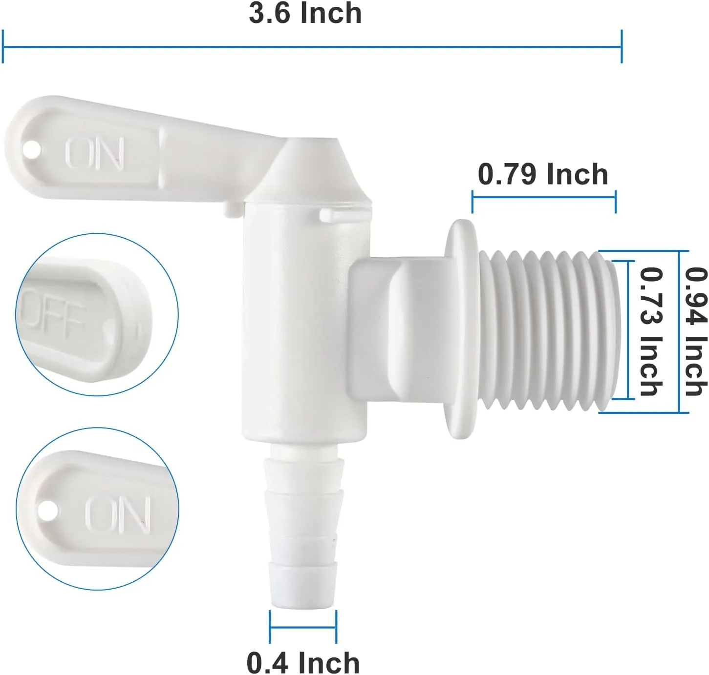 Plastic Bottling Bucket Spigot Portable Beer Faucet, Bucket Tap Faucet for Homebrewing Bucket Picnic Beverages Parties (4Pcs)