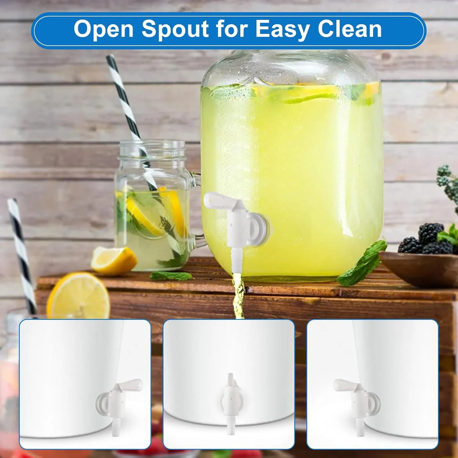 Plastic Bottling Bucket Spigot Portable Beer Faucet, Bucket Tap Faucet for Homebrewing Bucket Picnic Beverages Parties (4Pcs)