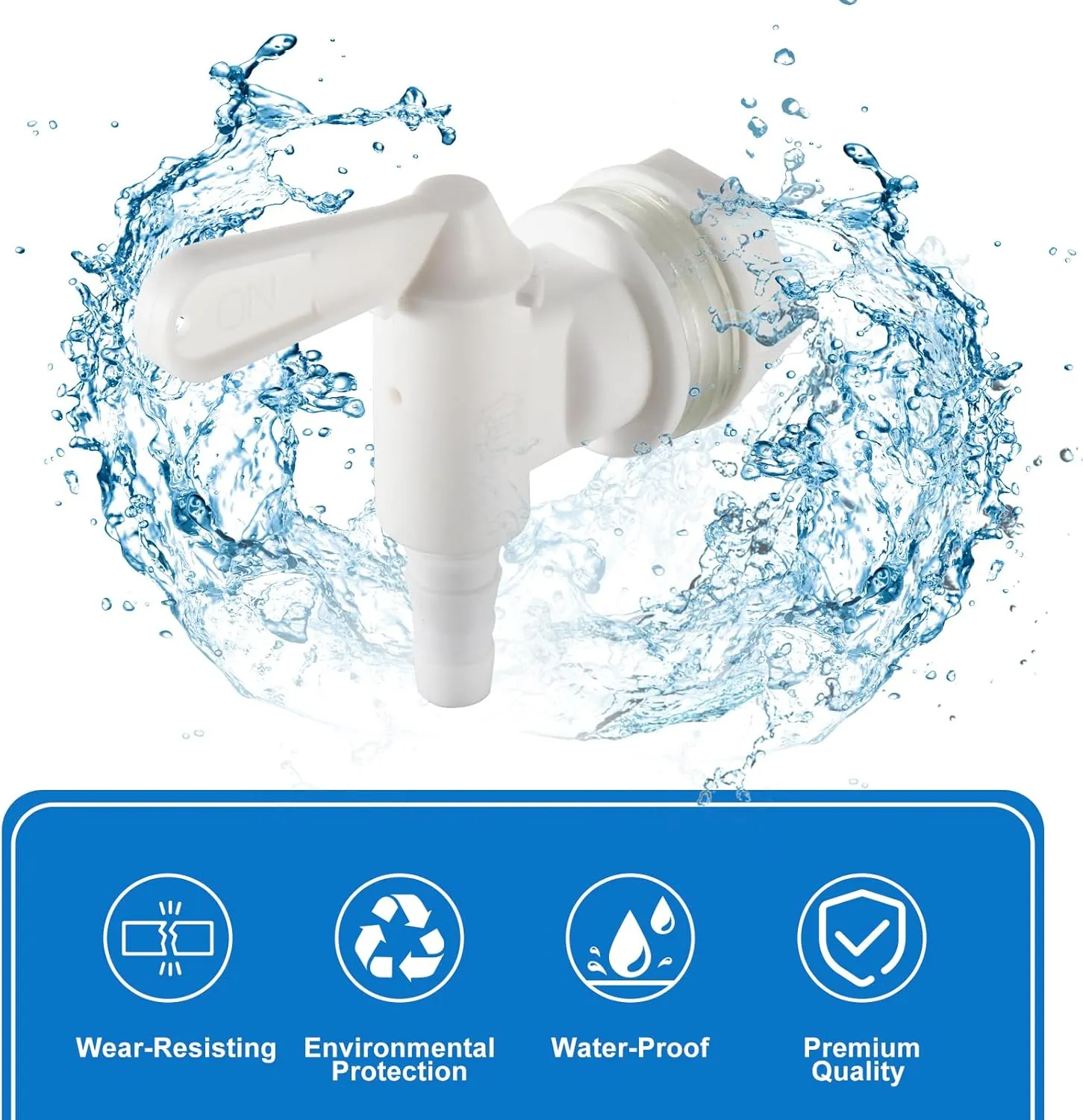 Plastic Bottling Bucket Spigot Portable Beer Faucet, Bucket Tap Faucet for Homebrewing Bucket Picnic Beverages Parties (4Pcs)