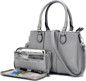 Purses and Wallet Set for Women Crossbody Top Handle Tote Satchel PU Leather Shoulder Bags