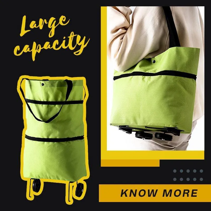Shopping Cart Bag 2 in 1 Foldable