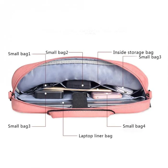 Sidiou Group Laptop Handbag Large Capacity Anti-theft Anti-Wrinkle Waterproof Portable Briefcase