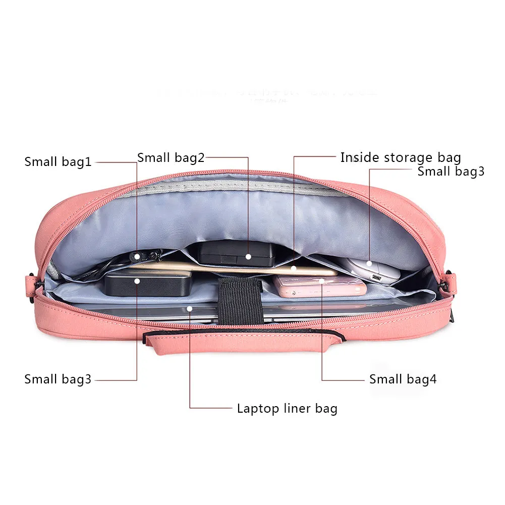 Sidiou Group Laptop Handbag Large Capacity Anti-theft Anti-Wrinkle Waterproof Portable Briefcase