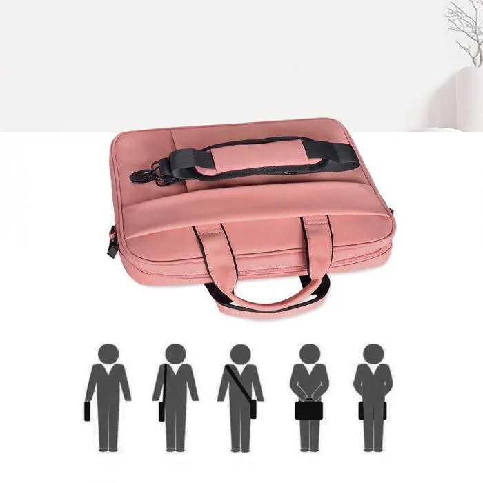 Sidiou Group Laptop Handbag Large Capacity Anti-theft Anti-Wrinkle Waterproof Portable Briefcase