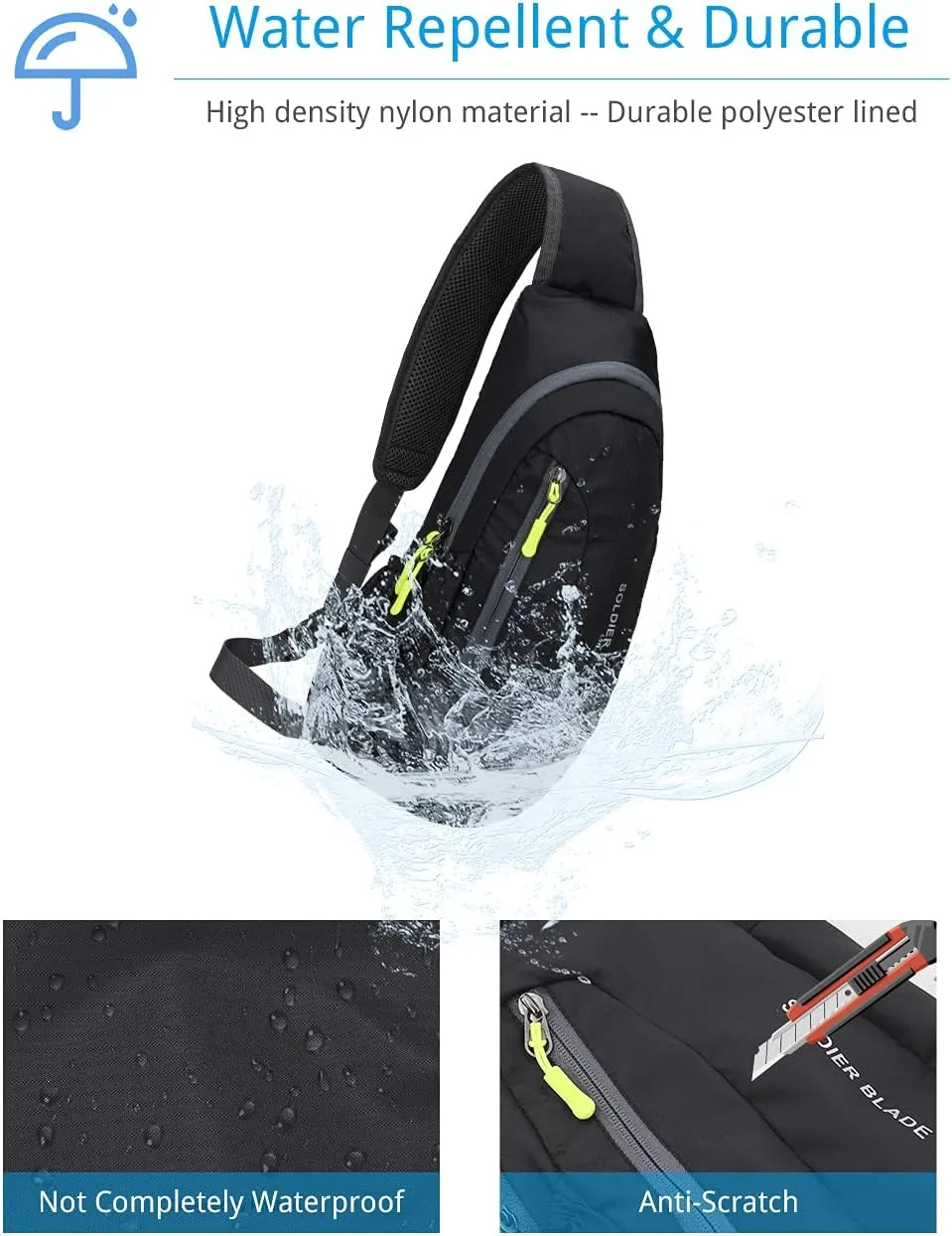 Sling Bag Crossbody Backpack for Men Womens, Chest Bag Backpack, Shoulder bag Gym Cycling Traveling Outdoor Sports
