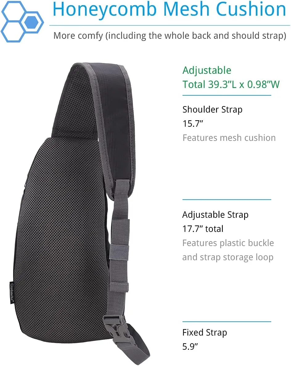 Sling Bag Crossbody Backpack for Men Womens, Chest Bag Backpack, Shoulder bag Gym Cycling Traveling Outdoor Sports