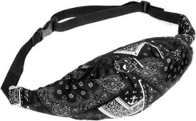 Sports Hiking Running Belt Waist BagFashion Travel Fanny Bag Super Lightweight For Travel Waist Pack (Black Pirates)