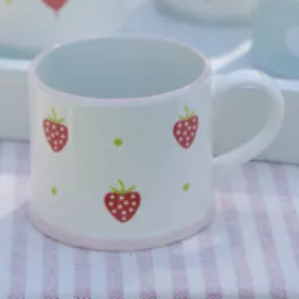 Suzie Watson childrens mug blue and white spot