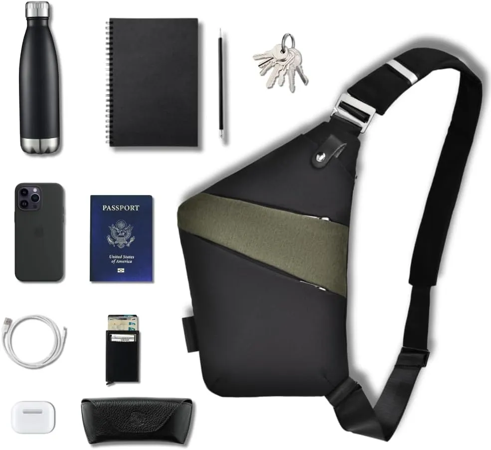 The Original Slim Carry Crossbody Anti-Theft Black Bag