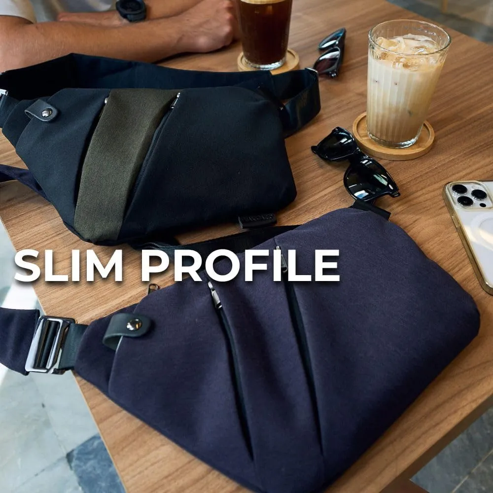 The Original Slim Carry Crossbody Anti-Theft Black Bag