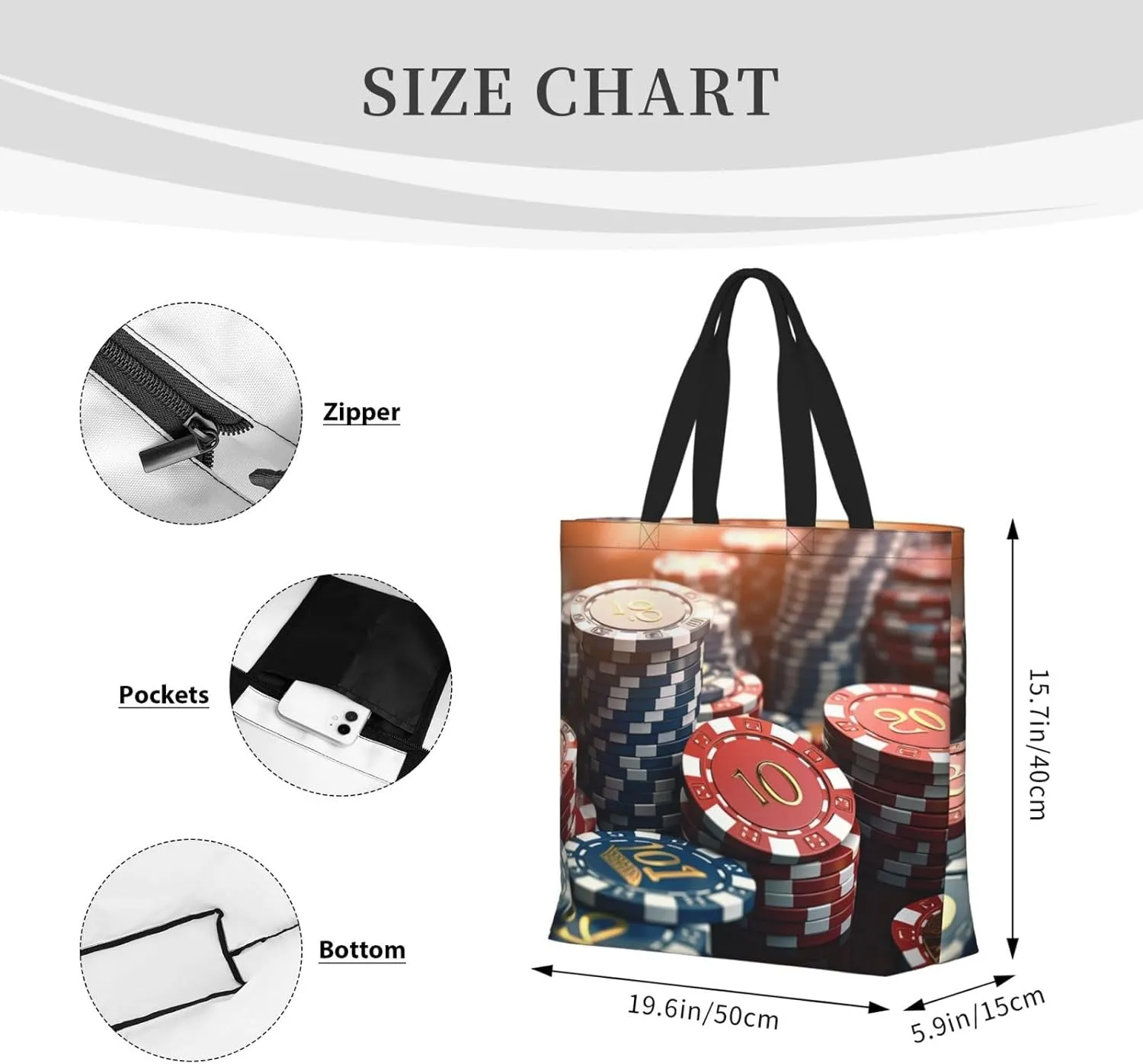 Tote Bag for Women Celestial Night Sky Shoulder Bag with Zipper Handbag Large Capacity Reusable Grocery Bag