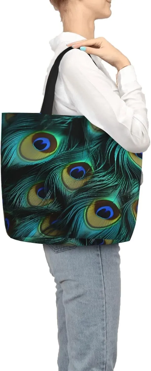 Tote Bag for Women Clouds Shoulder Bag with Zipper Handbag Large Capacity Reusable Grocery Bag
