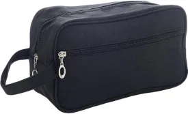 Trawila Travel Toiletry Bag for Women and Men, Makeup bag Organizer for Cosmetics Toiletries Brushes Tools, Foldable, Water-resistant,With Divider and Handle (Black)
