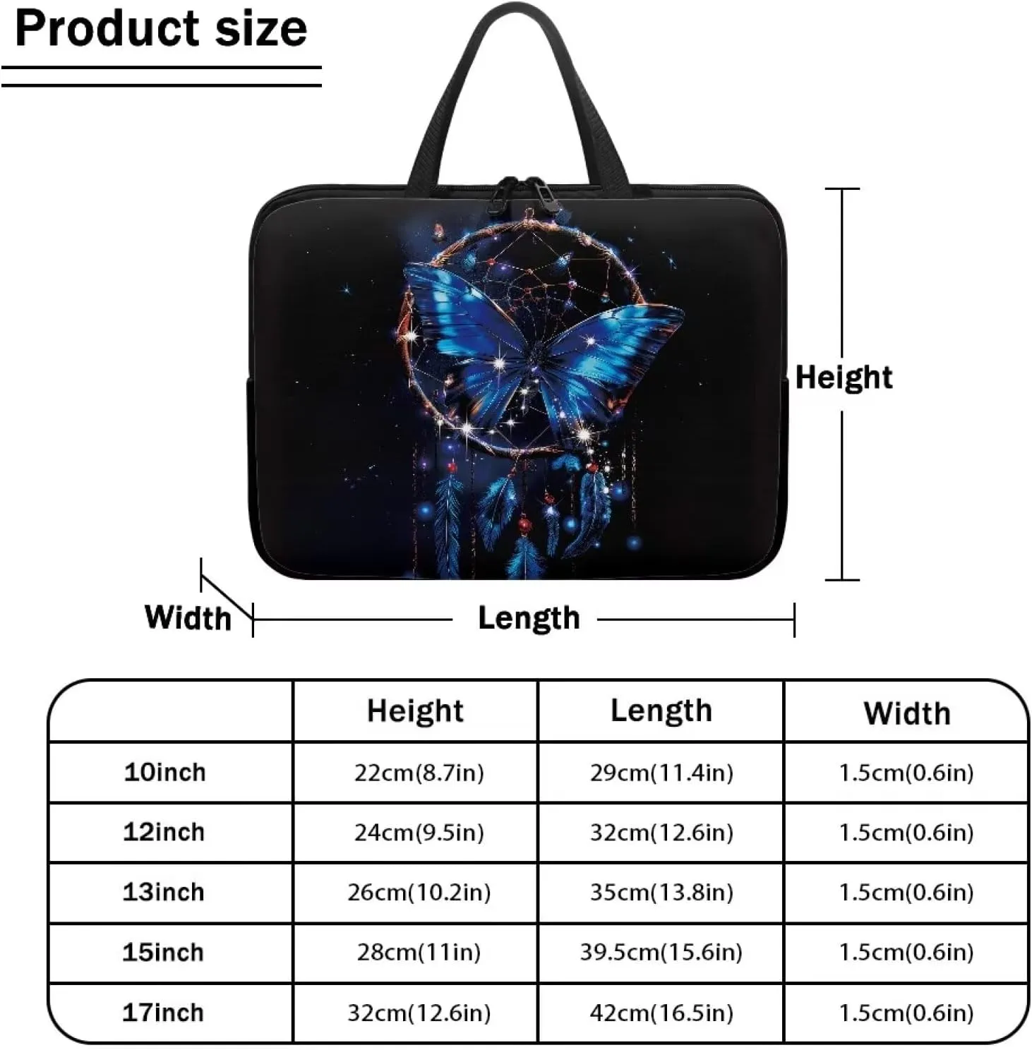 Uasibuni Laptop Sleeve, 10-17 inch Laptop Case Protective Laptop Cover Briefcase Computer Carrying Bag