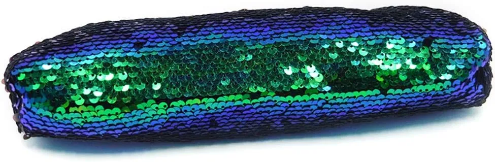 Women Mini Glitter Mermaid Sequin Evening Clutch Handbag Chain Strap Cross-body Bag Kissing Lock