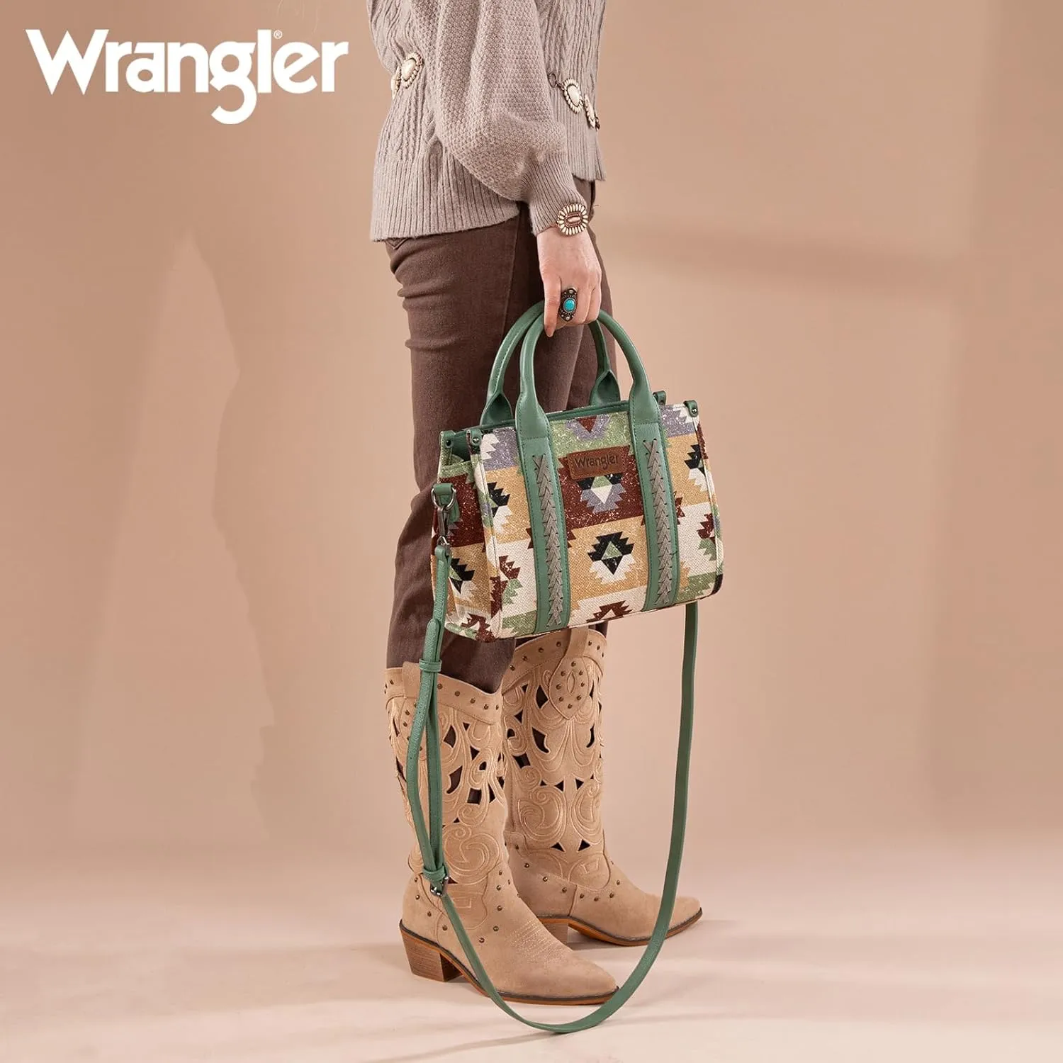Wrangler Boho Tote Bag Aztec Top Handle Handbags and Purses