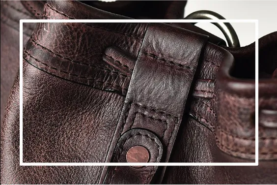 YAAGLE Mens' Cool Tanned Leather Drawstring Bucket Shoulder Bag YG8234