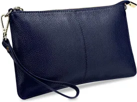YALUXE Genuine Leather Wristlet Handbags Purses Cell Phone Pocket Clutch Wallet Crossbody Bags for Women